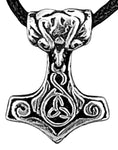 Thorshammer 71 mit Schlangenkette - Silber