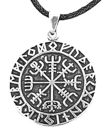 Anhänger 218 Wikinger Kompass - Silber