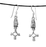 Ohrring 25 Wolfskreuz - Silber