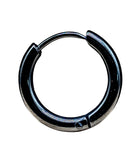 Klappcreole schwarz 12mm - Edelstahl kcschw03