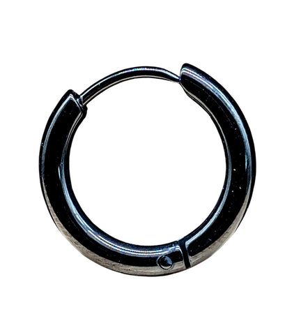 Klappcreole schwarz 12mm - Edelstahl kcschw03
