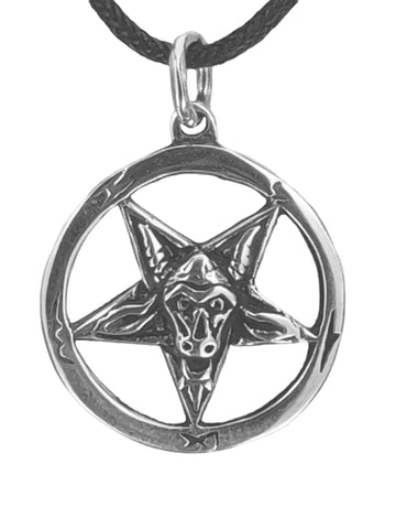 Pentagramm 54 mit Schlangenkette - Silber