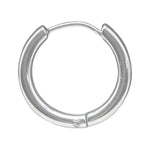 Klappcreole silbern 14mm - Edelstahl kcsi04