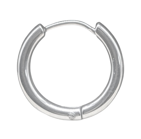 Klappcreole silbern 14mm - Edelstahl kcsi04