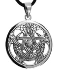 Pentagramm 228 mit Schlangenkette - Silber