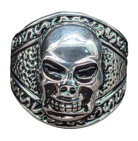 Ring Totenkopf Gr. 62-70 - Edelstahl
