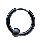 Klappcreole schwarz 14 x 2,5 mm - Edelstahl kcschw13