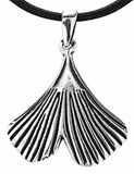 Ginkgo-Blatt 261 mit Schlangenkette - Silber