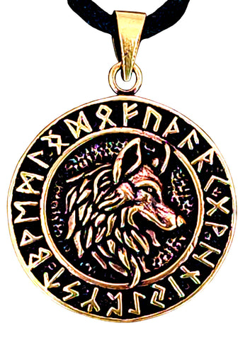 Anhänger 155 Wolfskopf - Bronze
