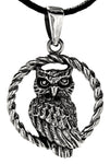 Eule 272 mit Schlangenkette - Silber