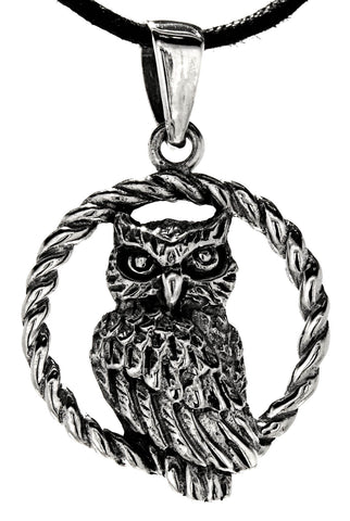Eule 272 mit Schlangenkette - Silber