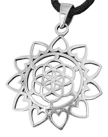 Anhänger 203 Blume des Lebens - Silber