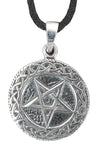 Pentagramm 135 mit Schlangenkette - Silber