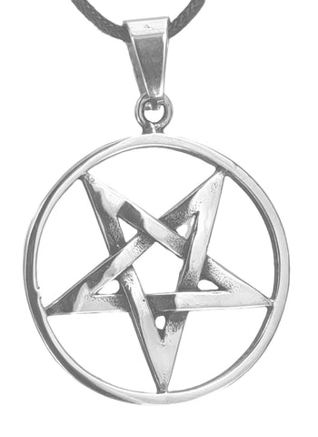 Pentagramm 135 mit Panzerkette - Edelstahl