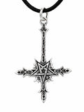 Kettenanhänger Kreuz & Pentagramm aus 925 Silber | Unisex Nr.134 mit Schlangenkette