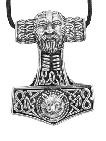 Thorshammer 145 mit Königskette - Silber