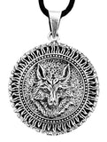 Wolfskopf 394 mit Schlangenkette - Silber