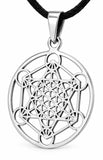 Anhänger 402 - Metatrons Würfel mit Silberkette