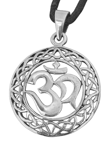 Om / Aum 189 mit Schlangenkette - Silber