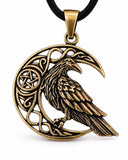 Anhänger 158 Rabe im Mond - Bronze