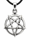Pentagramm 252 mit Schlangenkette - Silber