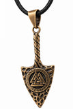 Anhänger 208 Pfeilspitze mit Valknut - Bronze