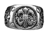 Ring Fleur-de-Lis, Gr. 57-71 (fl25) - Edelstahl