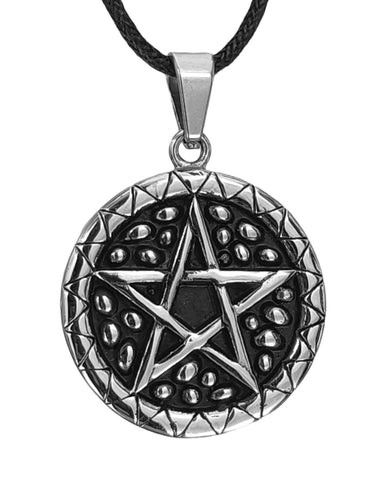 Pentagramm 136 mit Panzerkette - Edelstahl