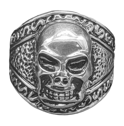 Ring Totenkopf Gr. 62-70 - Edelstahl