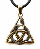 Anhänger 198 Triquetra mit Schlangen - Bronze