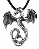 Drache 235 mit Schlangenkette - Silber