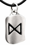 Rune Dagaz 157 mit Schlangenkette - Silber