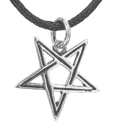 Pentagramm 51 mit Schlangenkette - Silber
