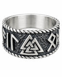 Ring Wotansknoten Valknut, Gr. 52-74 (wota2) - Silber