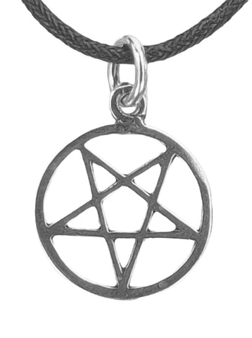 Pentagramm 52 mit Schlangenkette - Silber