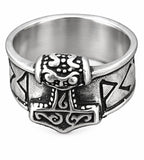 Ring "Thorshammer", Gr. 52-80 (thsi1) - Silber