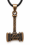 Anhänger 207 Thorshammer mit Valknut - Bronze