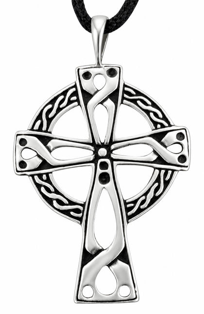 Keltenkreuz 371 mit Schlangenkette - Silber