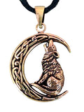 Anhänger 156 Wolf im Mond - Bronze