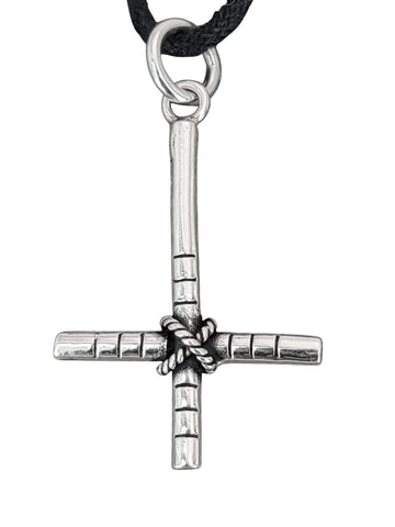 Kreuz 65 mit Schlangenkette - Silber
