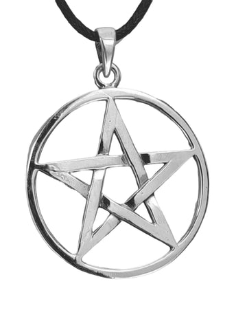 Pentagramm 229 mit Schlangenkette - Silber