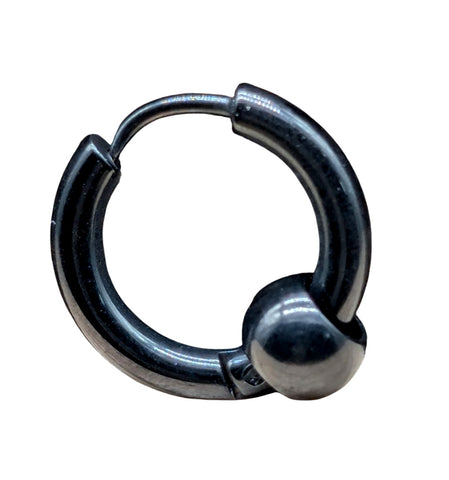 Klappcreole schwarz 10 x 2,5 mm - Edelstahl kcschw11