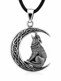 Anhänger 355 Wolf im Mond - Silber