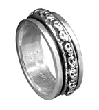 Totenkopf-Drehring, Gr. 54-70 (ring3) - Silber