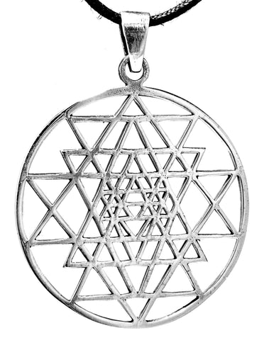 Sri Yantra 131 mit Schlangenkette - Silber