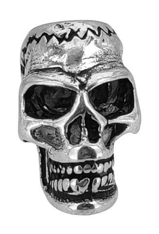 Bartperle Totenkopf - Silber