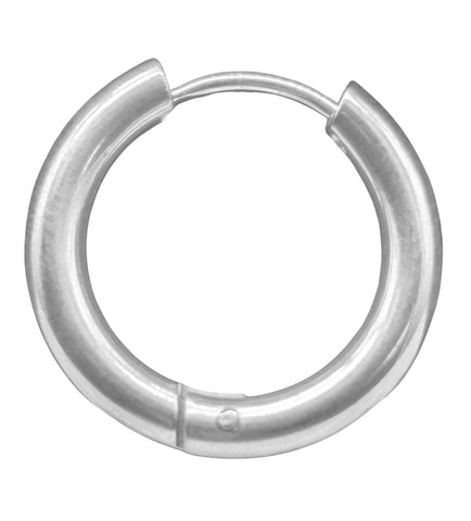 Klappcreole silbern 14mm - Edelstahl kcsi09