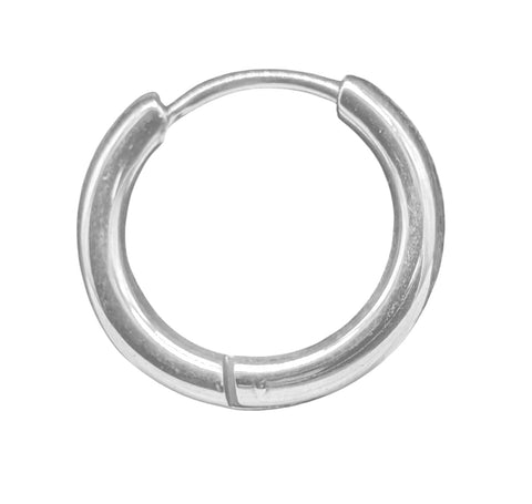 Klappcreole silbern 12mm - Edelstahl kcsi03