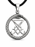 Anhänger 423 Siegel Luzifers mit Korbkette - Silber