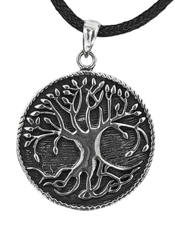 Lebensbaum 100 mit Korbkette - Silber
